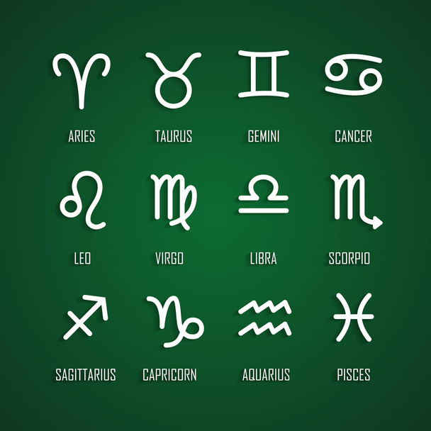Ensemble de symboles du zodiaque
 - Vecteur, image