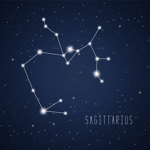 Ilustração vetorial da constelação de Sagitário
 - Vetor, Imagem