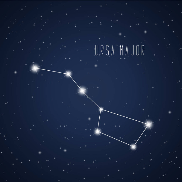Ilustración vectorial de la constelación de Ursa Major
 - Vector, imagen