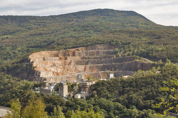 Stone quarry close to Solkan in Western Slovenia. - Photo, Image