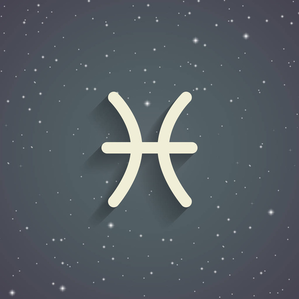 Pisces zodiac symbol - Vetor, Imagem