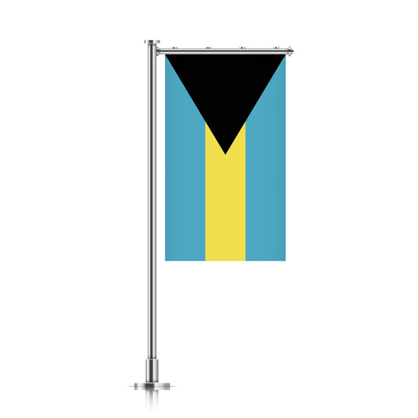Vlajka Baham na stožáru. - Vektor, obrázek