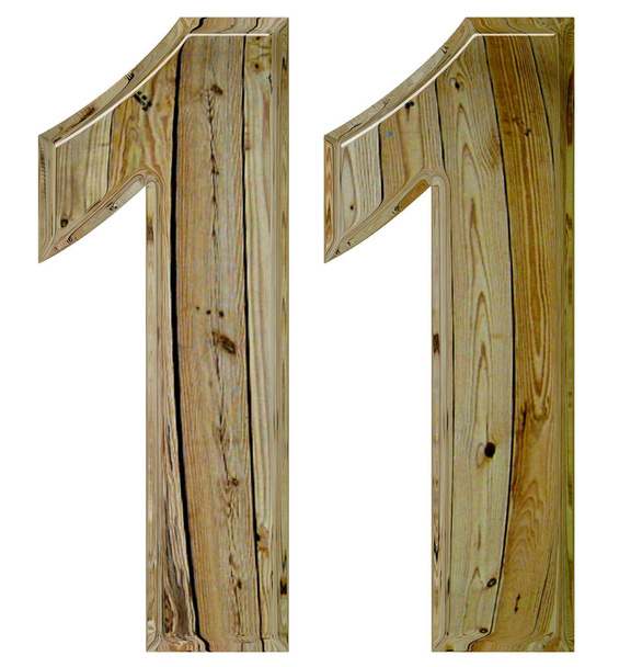 Numerale 11, undici, isolato su sfondo bianco, rendering 3d
 - Foto, immagini