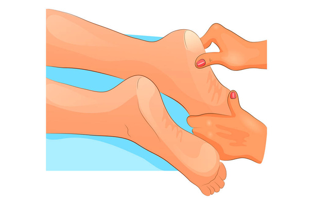 Soins spa, exfoliation et massage des pieds
 - Vecteur, image
