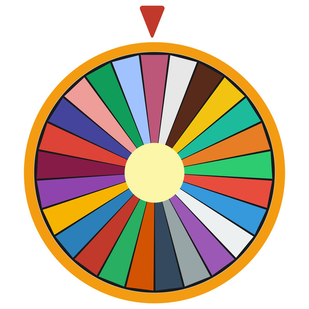 Roda da sorte Fortune ícone plano
 - Vetor, Imagem