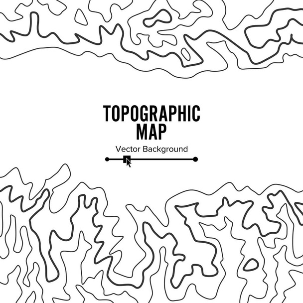 Contour Topographic Map Vector. Geografia Antecedentes ondulados. Conceito Gráfico de Cartografia
. - Vetor, Imagem