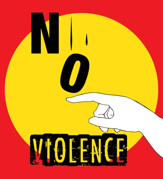 Καμία βία διαμαρτυρία ΑΦΙΣΩΝ - Διάνυσμα, εικόνα