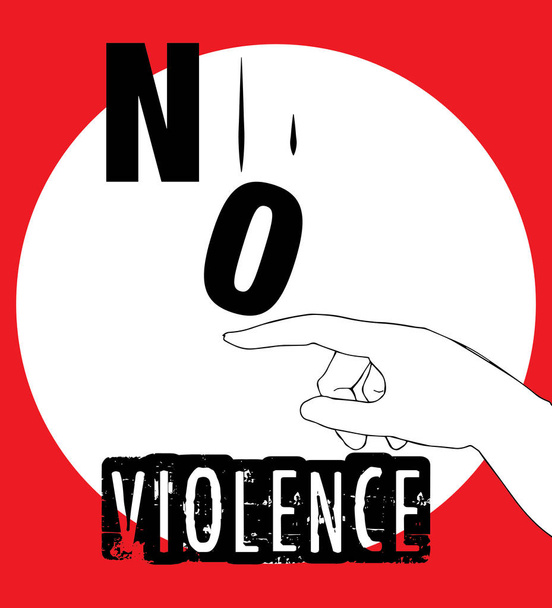Diseño de póster de protesta contra la violencia
 - Vector, Imagen