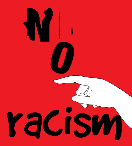 No Racismo Concepto Diseño
 - Vector, imagen