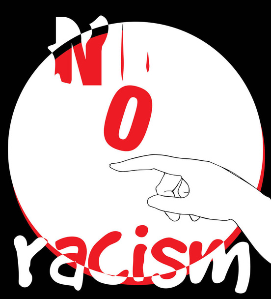 No Racismo Concepto Diseño
 - Vector, imagen