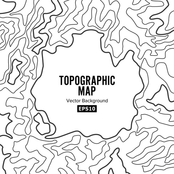 Topographic Map Background Concept. Elevation . Topo Contour  . Isolated On White - Vector, Image