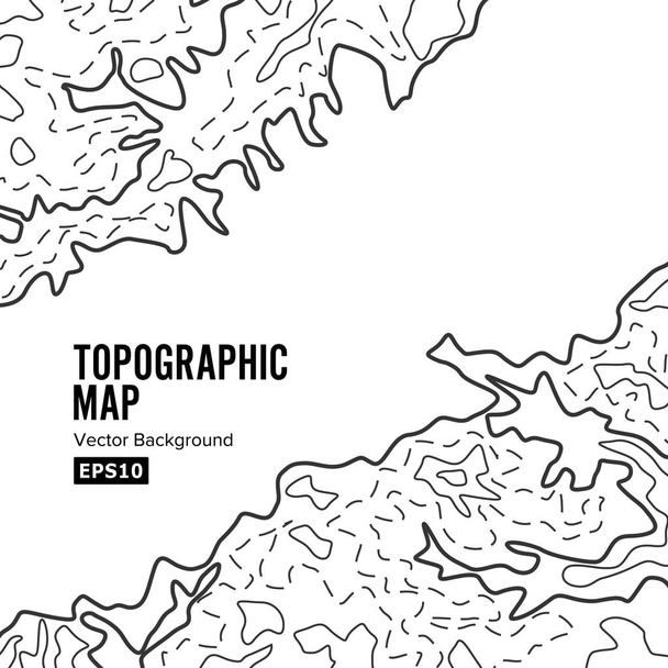 Topographic Map Background Concept. Elevation . Topo Contour  . Isolated On White - Vector, Image