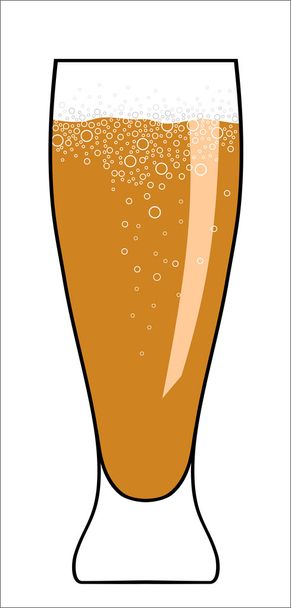 vaso de cerveza - Vector, imagen