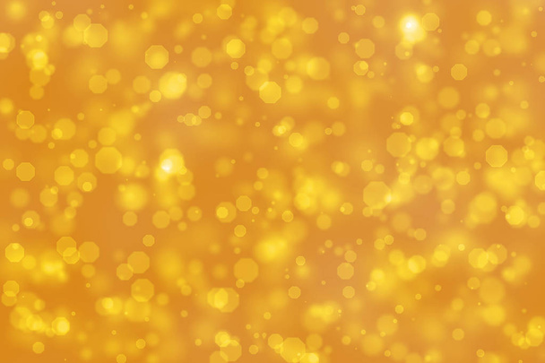 Ouro octógono Blur Bokeh luz, abstrato design gráfico fundo
. - Foto, Imagem