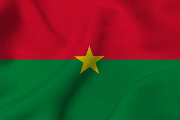 Burkina Faso zászlaja 3D-s illusztráció szimbólum - Fotó, kép
