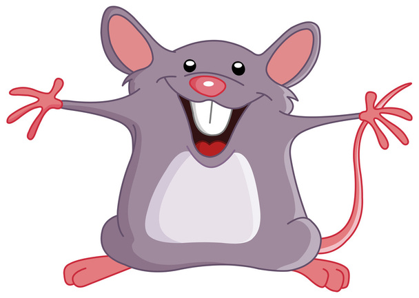 Happy mouse - Vector, Image