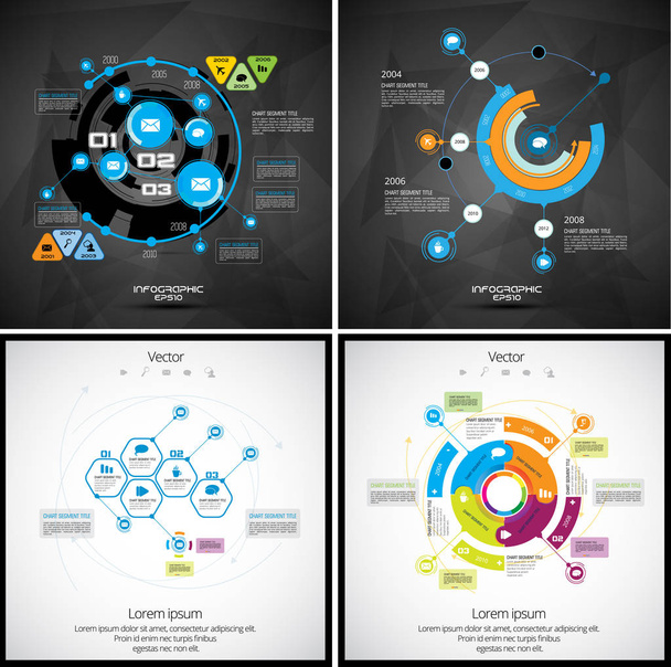 infographics iş şablonları - Vektör, Görsel