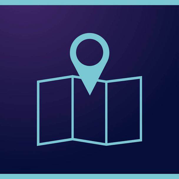 Map pointer icon. web design style - Vector, Image