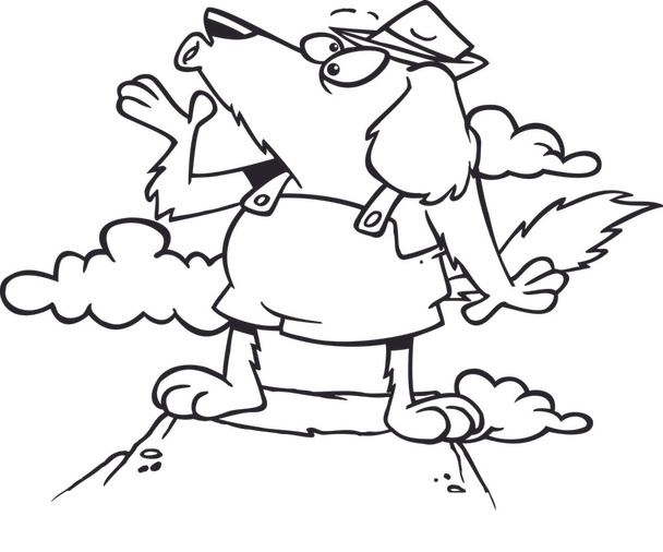 Cartoon berg hond yodel - Vector, afbeelding