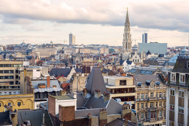 Aerial view of Brussel cityscape - Fotó, kép