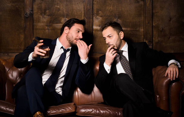 Rich businessmen with cigars - Φωτογραφία, εικόνα