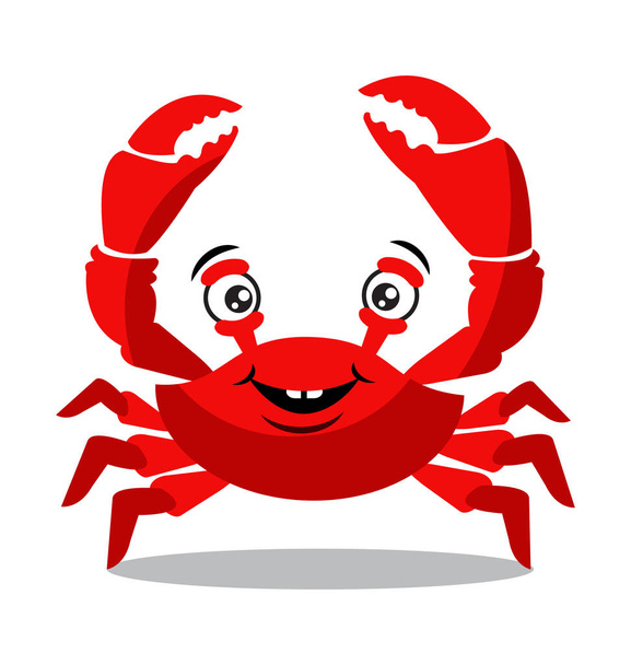 Funny red crab cartoon for food flavor concept - ベクター画像