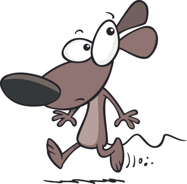 Cartoon Mouse spaceru - Wektor, obraz