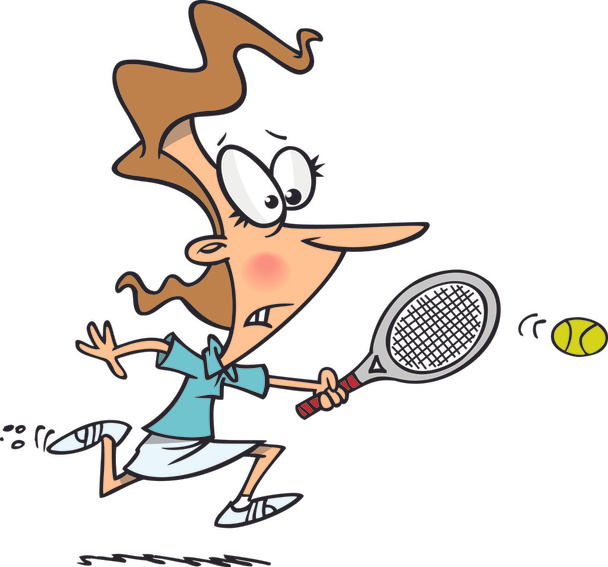 Теннисистка из мультика
 - Вектор,изображение