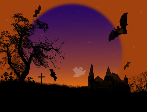 Страшный Хэллоуин
 - Вектор,изображение