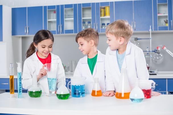 Kids in chemical lab - Photo, Image