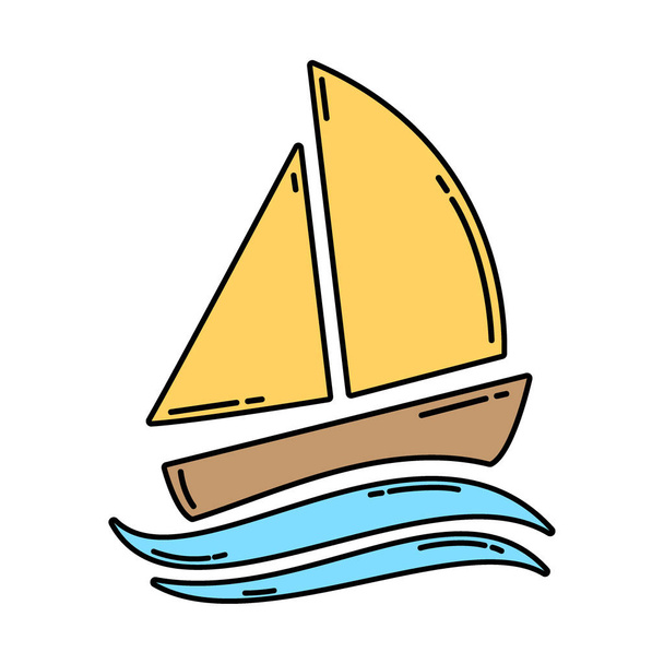 sailing ship icon - Vettoriali, immagini