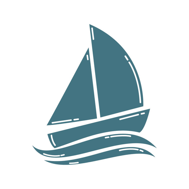 sailing ship icon - Vector, Imagen