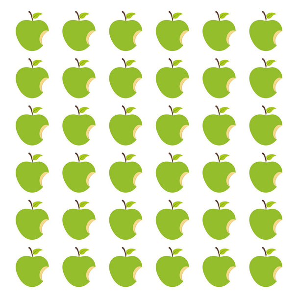 おいしいリンゴの実 - ベクター画像