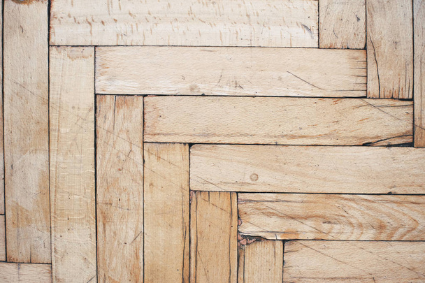 Rustic distressed wooden floor - Photo, Image