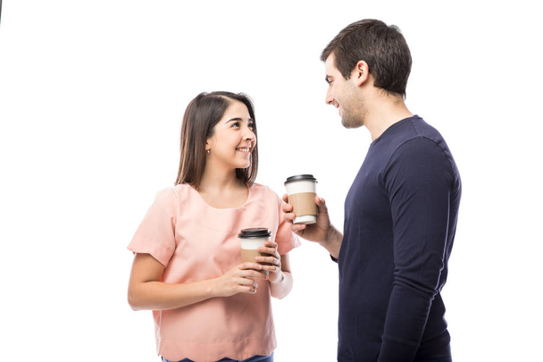 pareja bebiendo café
 - Foto, imagen