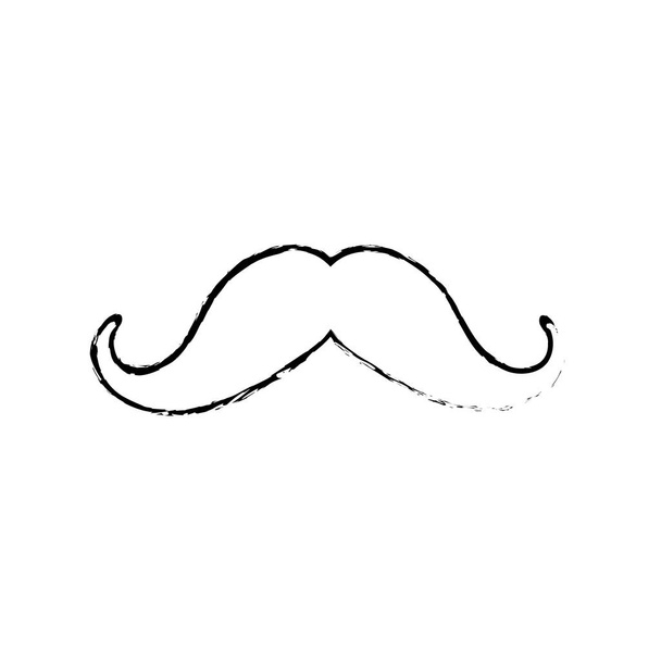 Vintage caballero bigote
 - Vector, imagen