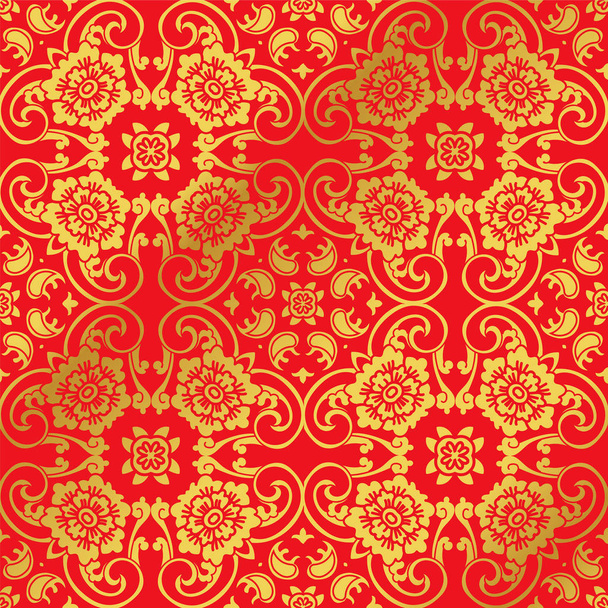 Flux de cadre en spirale sans couture Golden Chinese Background Curve
 - Vecteur, image