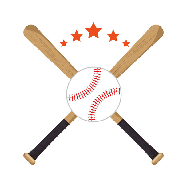 equipamento de beisebol esporte emblema
 - Vetor, Imagem