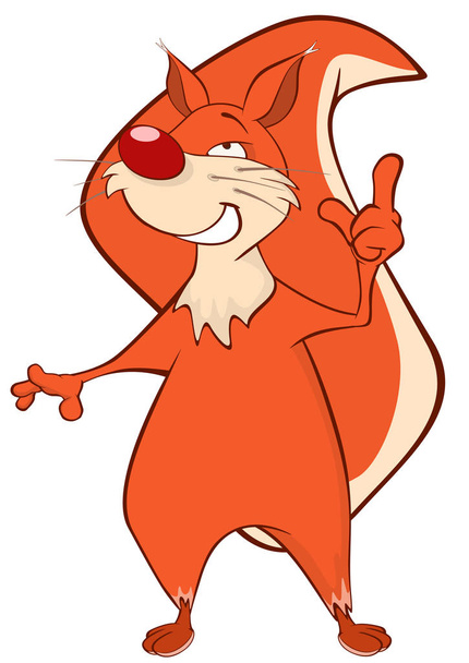 Niedliches Cartoon-Eichhörnchen - Vektor, Bild