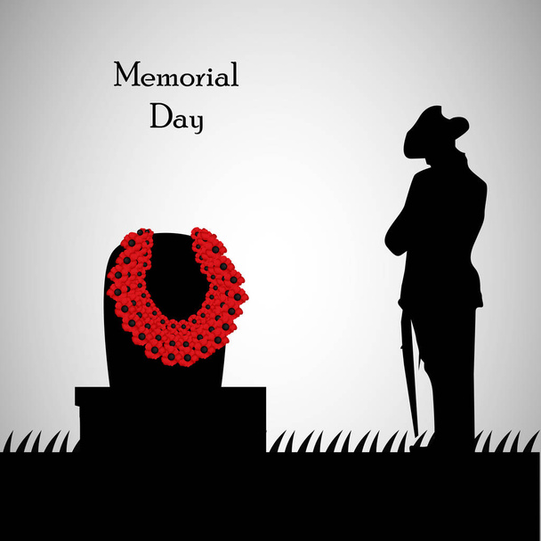 Illusztráció: Usa Memorial Day háttér - Vektor, kép