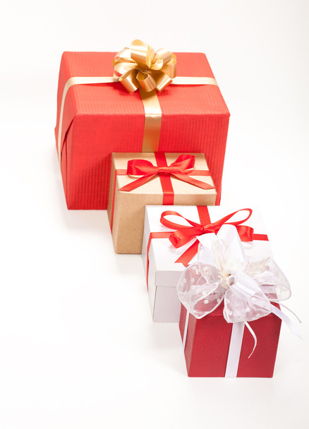 Gift box over white background. - Foto, afbeelding