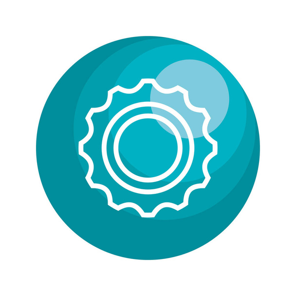 gear setting isolated icon - Vector, Image