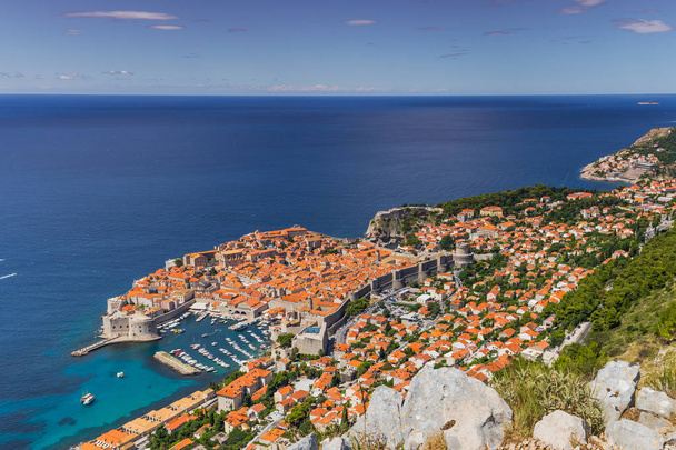 16. července 2016: Panorama Dubrovnik, Chorvatsko - Fotografie, Obrázek