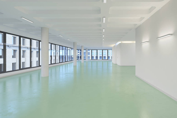 3d render - empty office building - Photo, Image