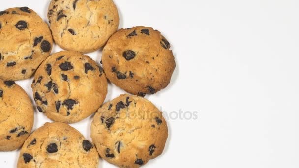 Biscuits with chocolate raisins - Footage, Video