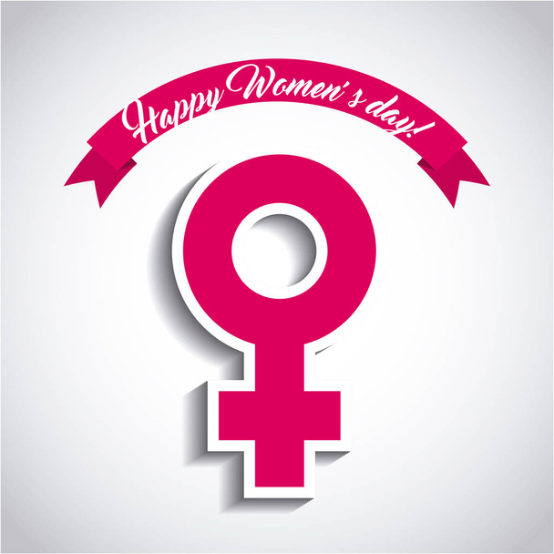 Happy womens day design - Vector, Image