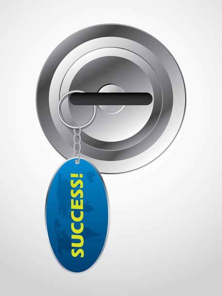 成功 keyholder とロックのキー - ベクター画像