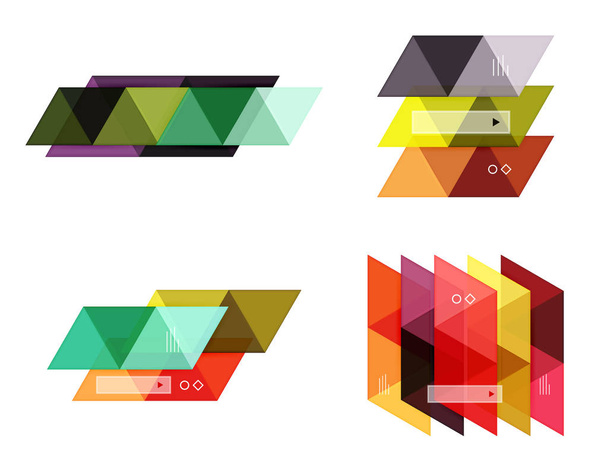Blank triangle infographic backgrounds - Vector, Image