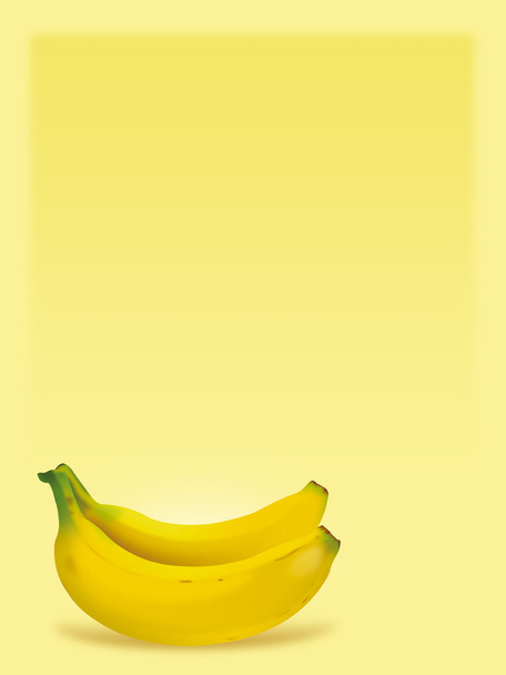Yellow background with bananas - Foto, Imagen
