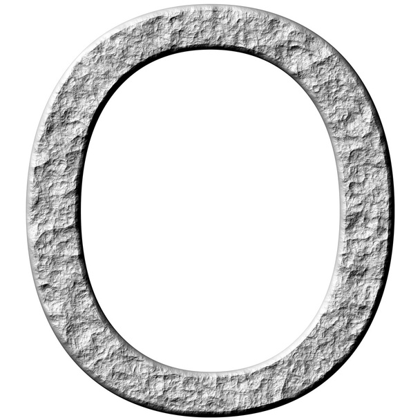 3D Stone Letter O - Photo, Image